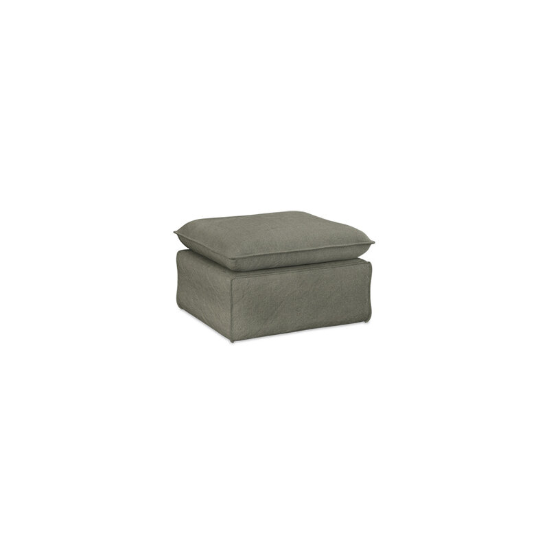 HKLIVING-collectie Nomad bank: hocker, linnen, army green