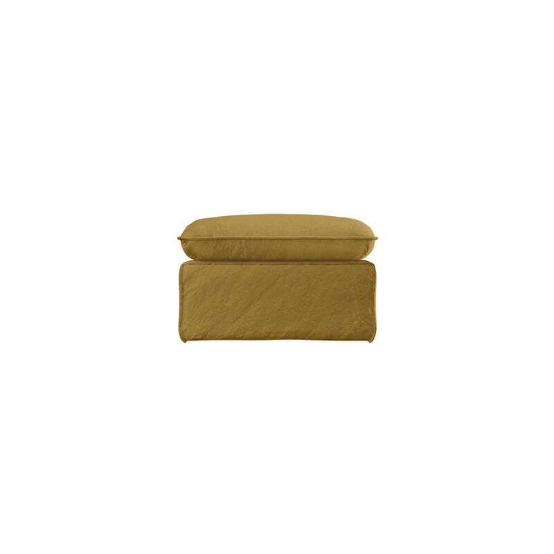 HKLIVING-collectie Nomad bank: hocker, linnen, burnt ochre