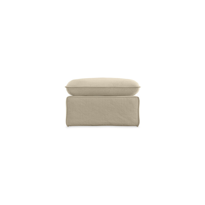 HKLIVING-collectie Nomad bank: hocker, corduroy rib, hay
