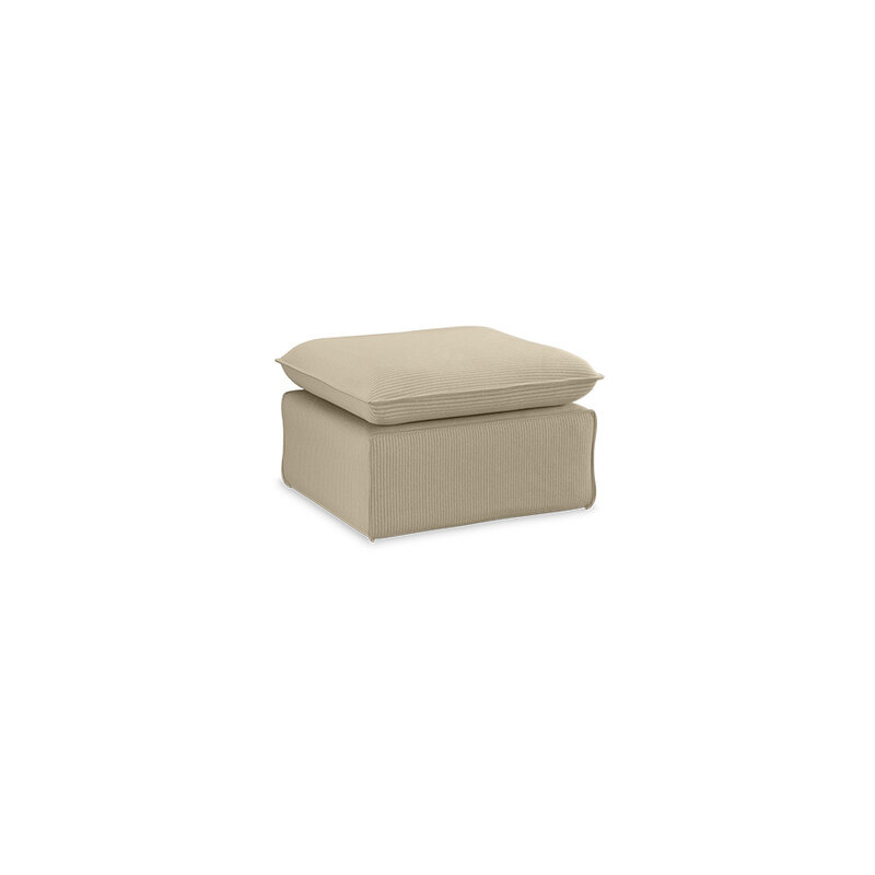 HKLIVING-collectie Nomad bank: hocker, corduroy rib, hay