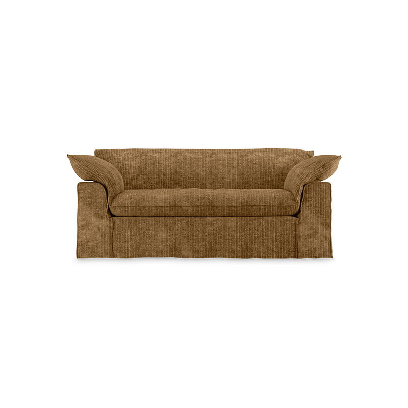 HKLIVING-collectie Nomad bank: 204cm, corduroy velvet, aged gold