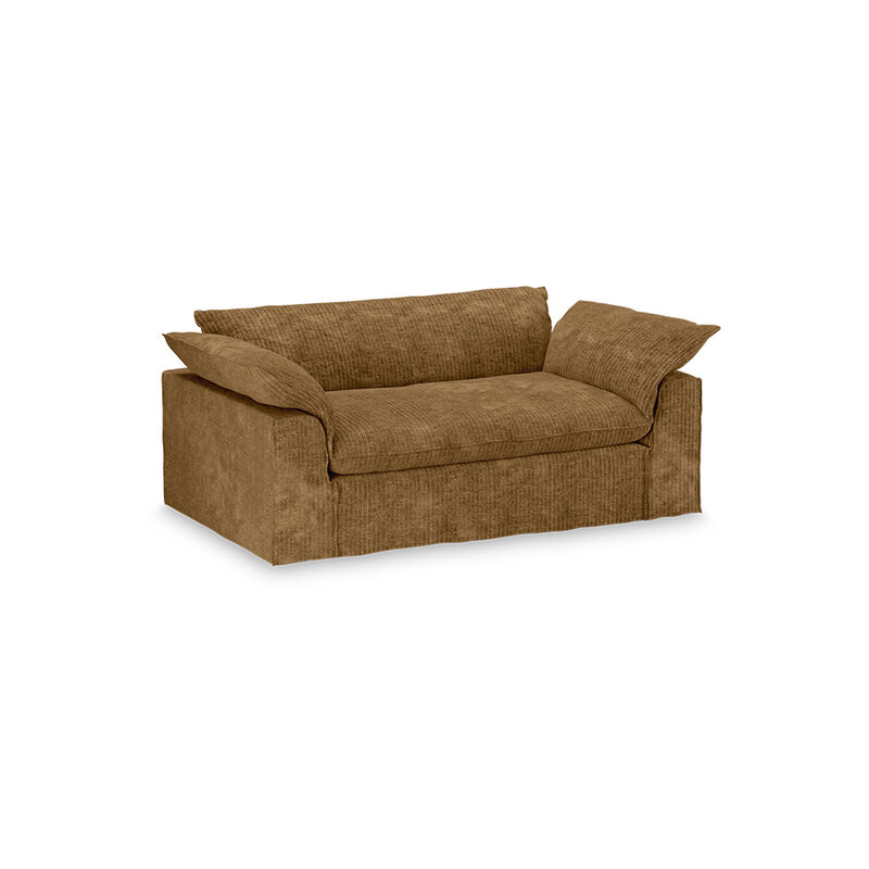 HKLIVING-collectie Nomad bank: 204cm, corduroy velvet, aged gold