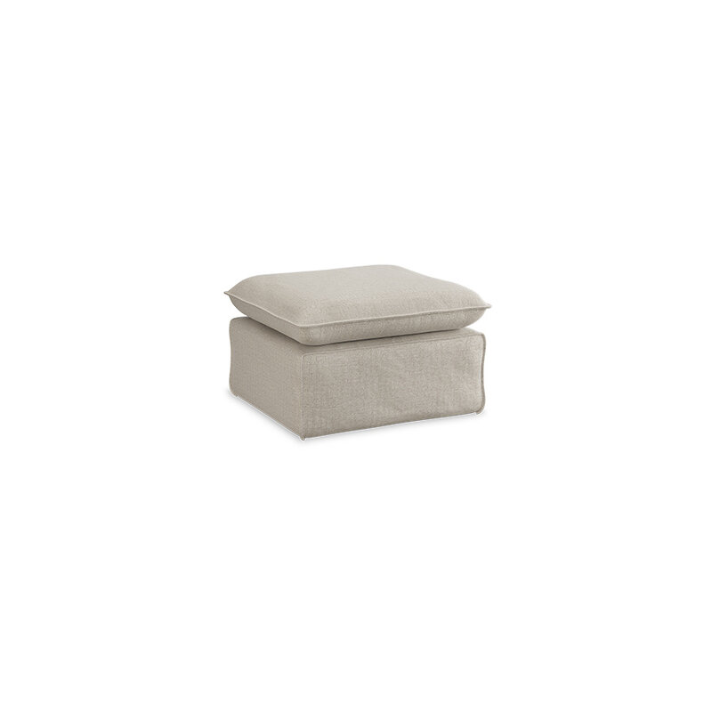HKLIVING-collectie Nomad bank: hocker, pure, ivory