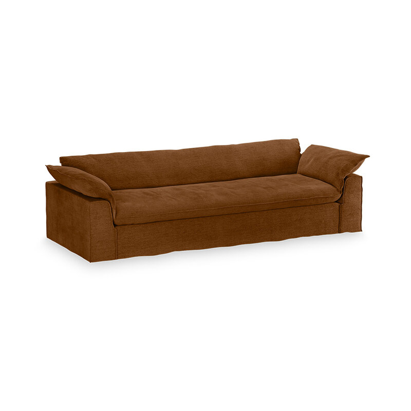 HKLIVING-collectie Nomad bank: 305cm, royal velvet, caramel