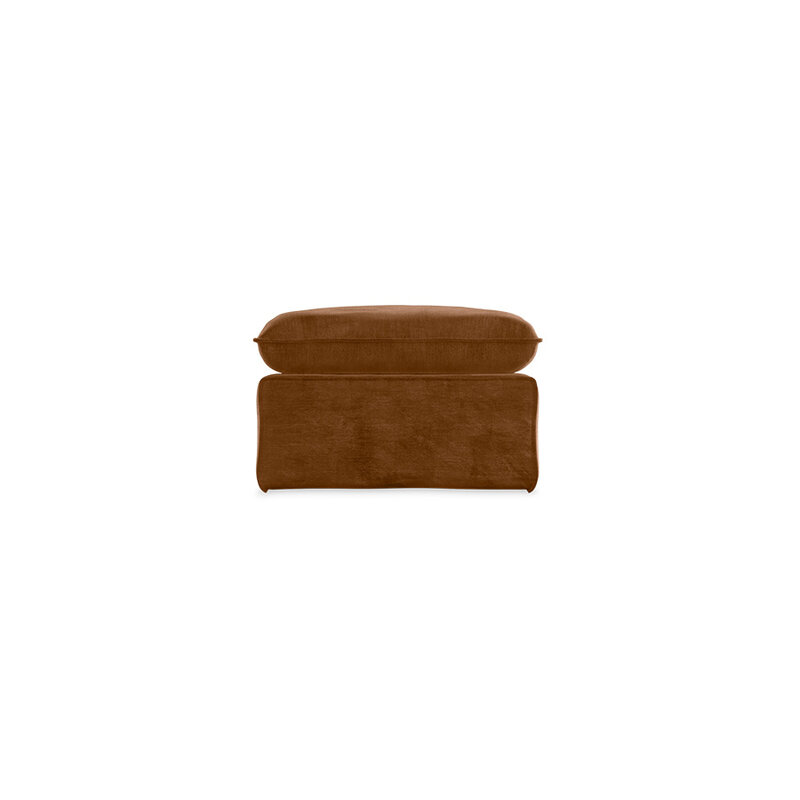 HKLIVING-collectie Nomad bank: hocker, royal velvet, caramel