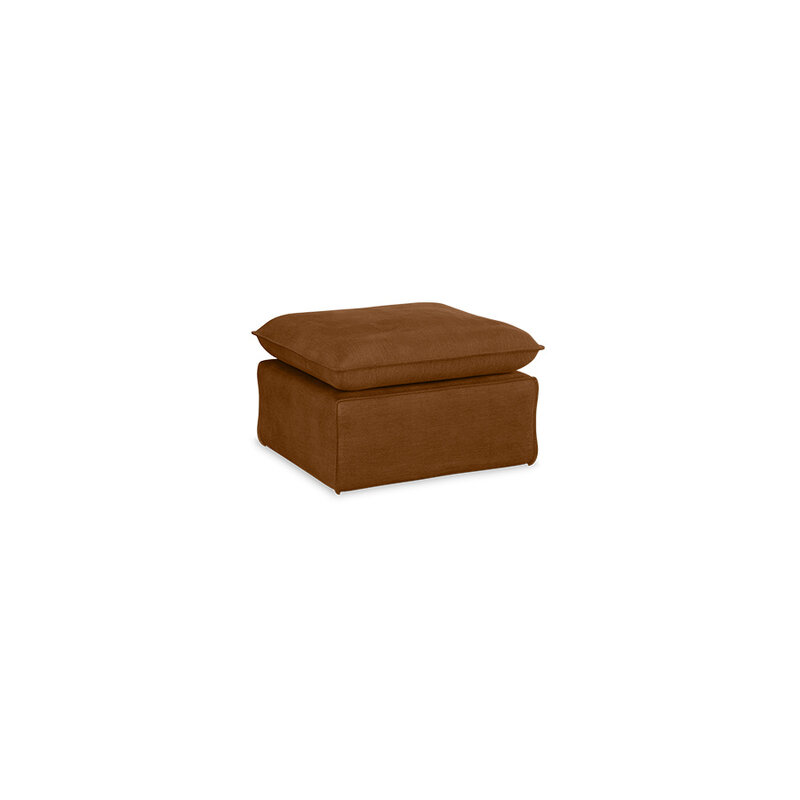 HKLIVING-collectie Nomad bank: hocker, royal velvet, caramel
