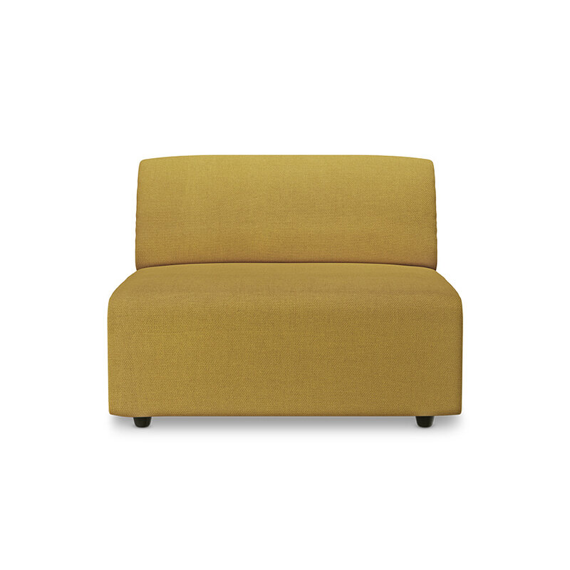 HKLIVING-collectie Jax bank: element midden, linnen, burnt ochre