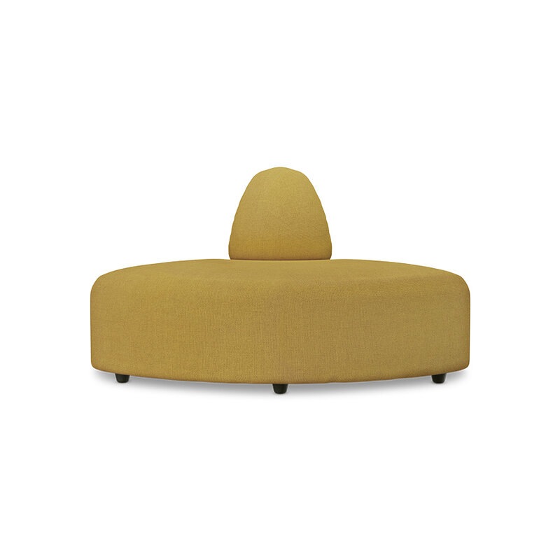 HKLIVING-collectie Jax bank: element angle, linnen, burnt ochre