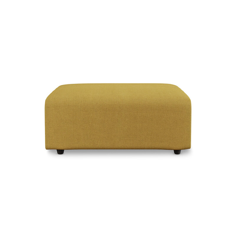 HKLIVING-collectie Jax bank: element hocker, linnen, burnt ochre