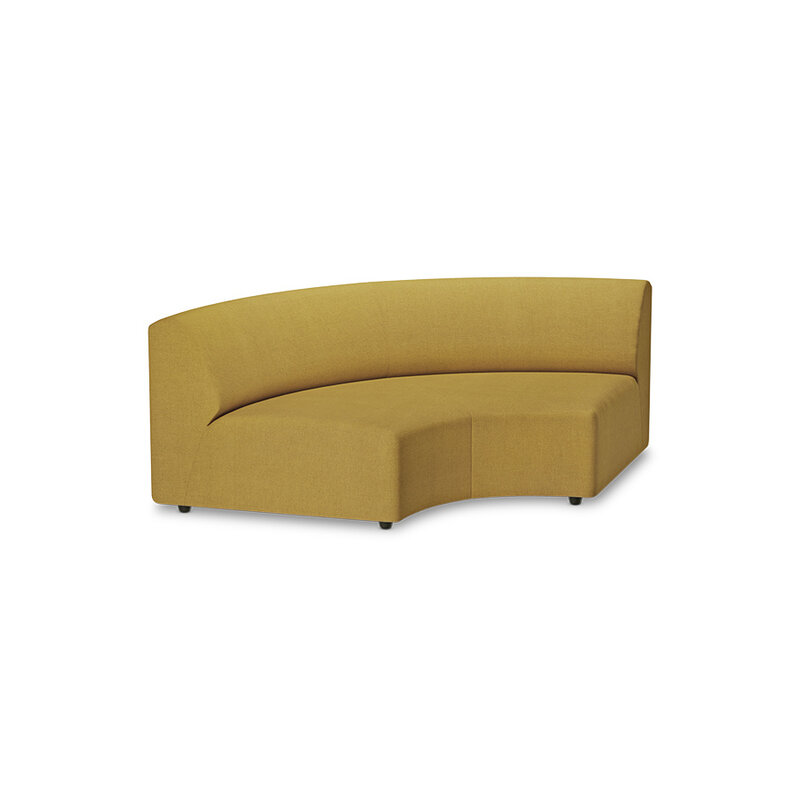 HKLIVING-collectie Jax bank: element round, linnen, burnt ochre