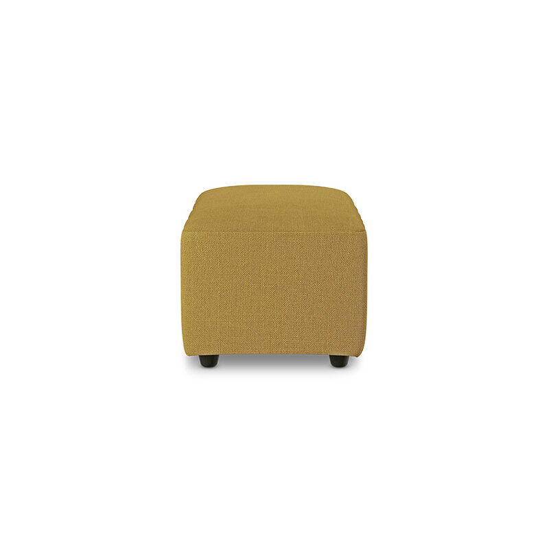 HKLIVING-collectie Jax bank: element hocker small, linnen, burnt ochre