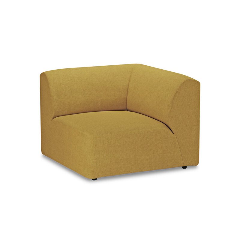 HKLIVING-collectie Jax bank: element rechts end, linnen, burnt ochre