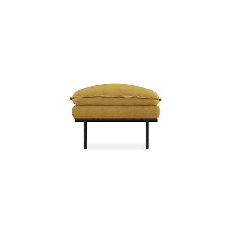 HKLIVING-collectie Retro sofa: hocker, linnen, burnt ochre