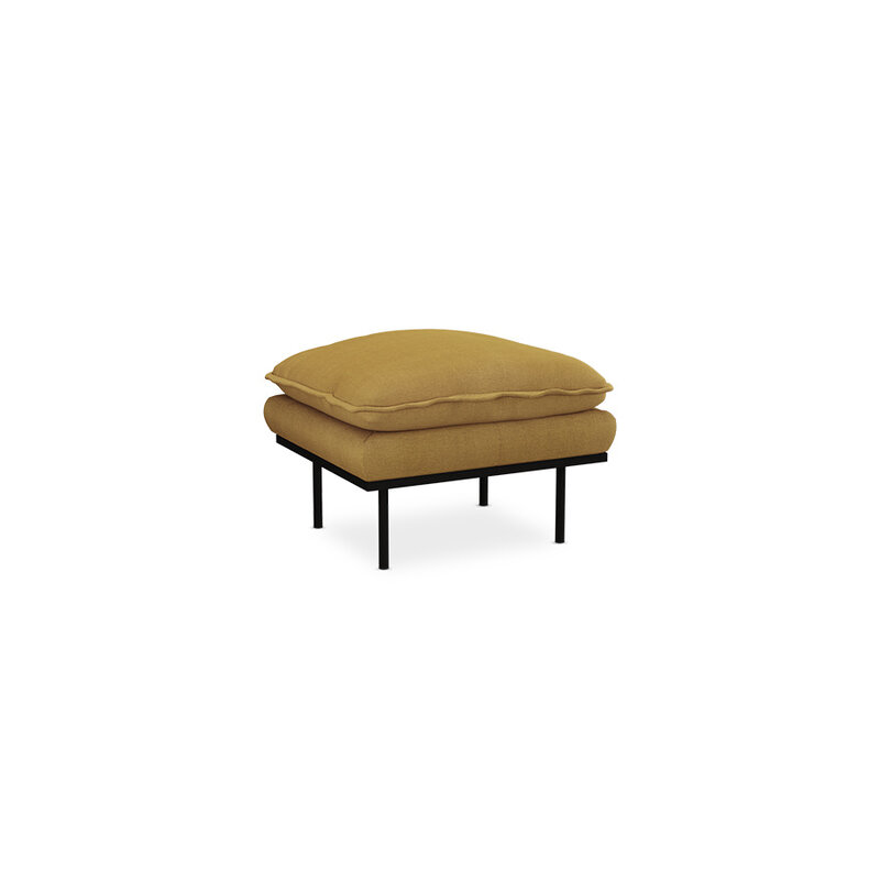 HKLIVING-collectie Retro sofa: hocker, linnen, burnt ochre