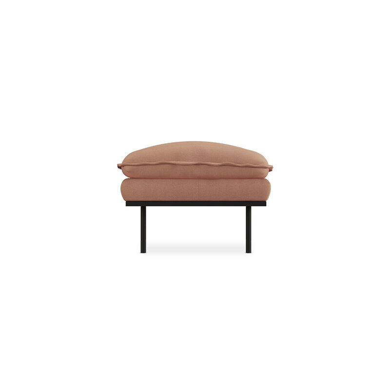 HKLIVING-collectie Retro sofa: hocker, linnen, dusty rose