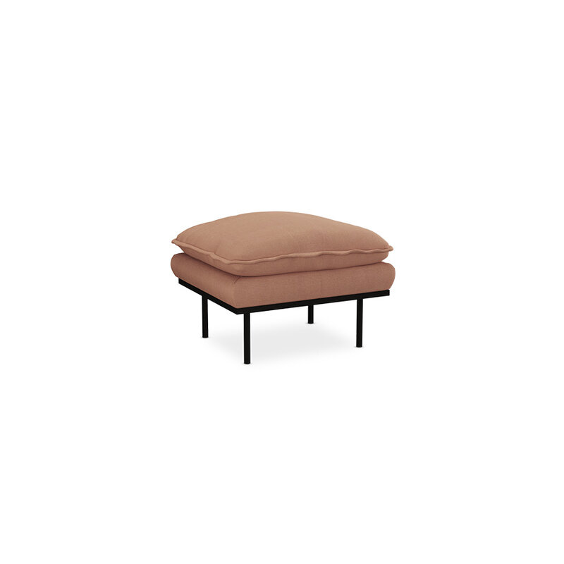 HKLIVING-collectie Retro sofa: hocker, linnen, dusty rose