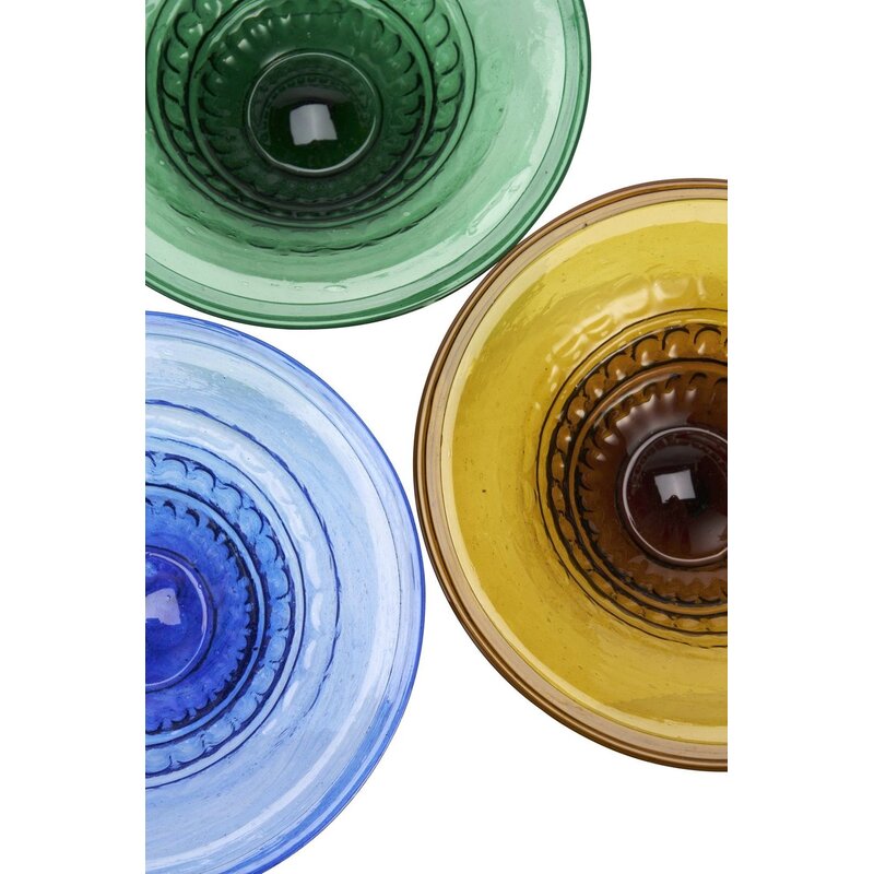 Madam Stoltz-collectie Gerecycled glazen dienblad Blauw