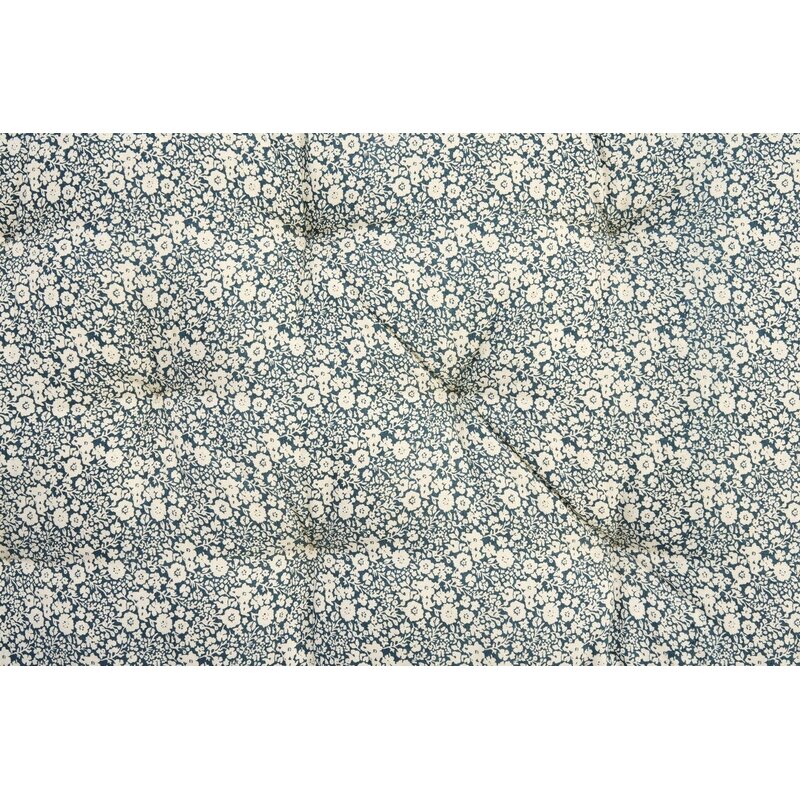 Madam Stoltz-collectie Katoenen matras met print Blauw, gebroken wit