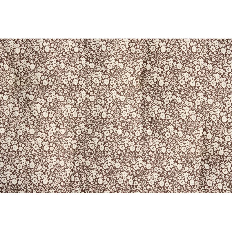 Madam Stoltz-collectie Katoenen matras met print Kastanjebruin, gebroken wit