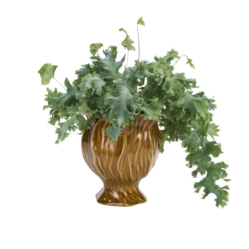 Madam Stoltz-collectie Aardewerk bloempot Warm geel Ø 18 cm