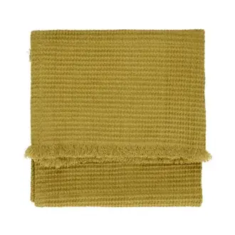 Madam Stoltz Wafelhanddoek met franjes Olijf oil