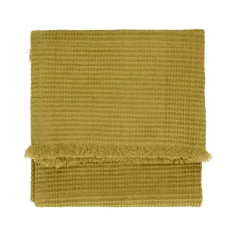Madam Stoltz-collectie Wafelhanddoek met franjes Olijf oil