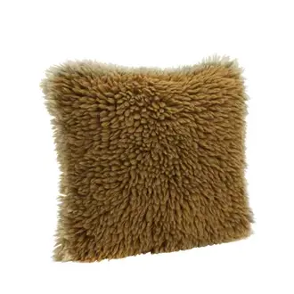 Madam Stoltz Wollen kussenhoes Mosterd, beige