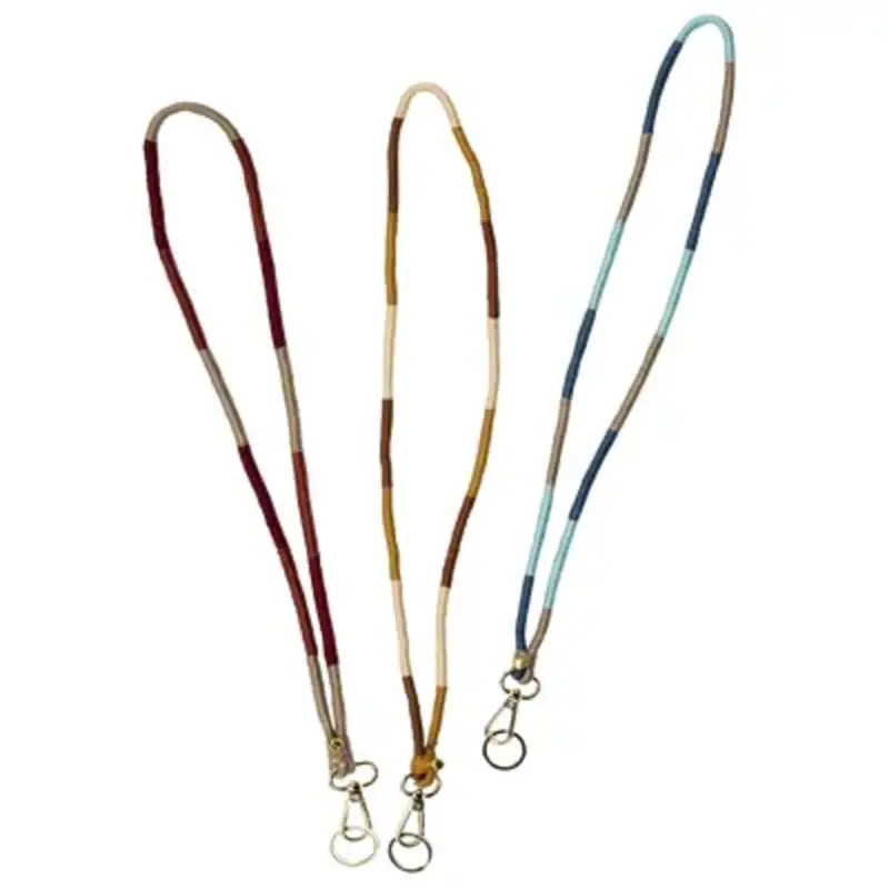 Madam Stoltz-collectie Handgemaakte katoenen sleutelhanger lang Multicolor