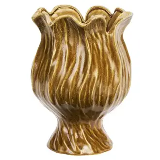 Madam Stoltz Aardewerk bloempot Warm geel Ø 23 cm