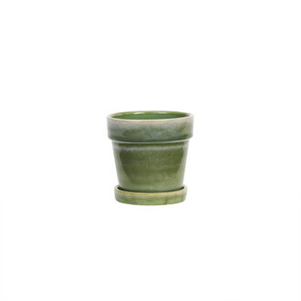 Madam Stoltz Bloempot met schotel Groen Ø 13 cm