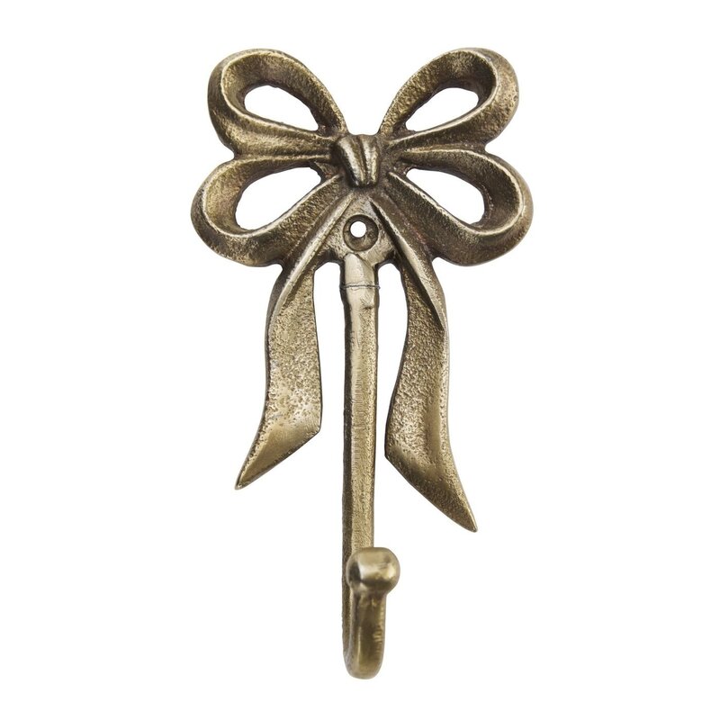 Madam Stoltz-collectie Wandhaak met strik Antiek messing