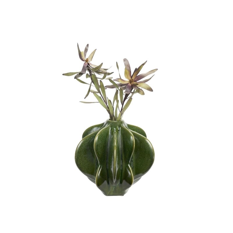Madam Stoltz-collectie Aardewerk vaas Groen