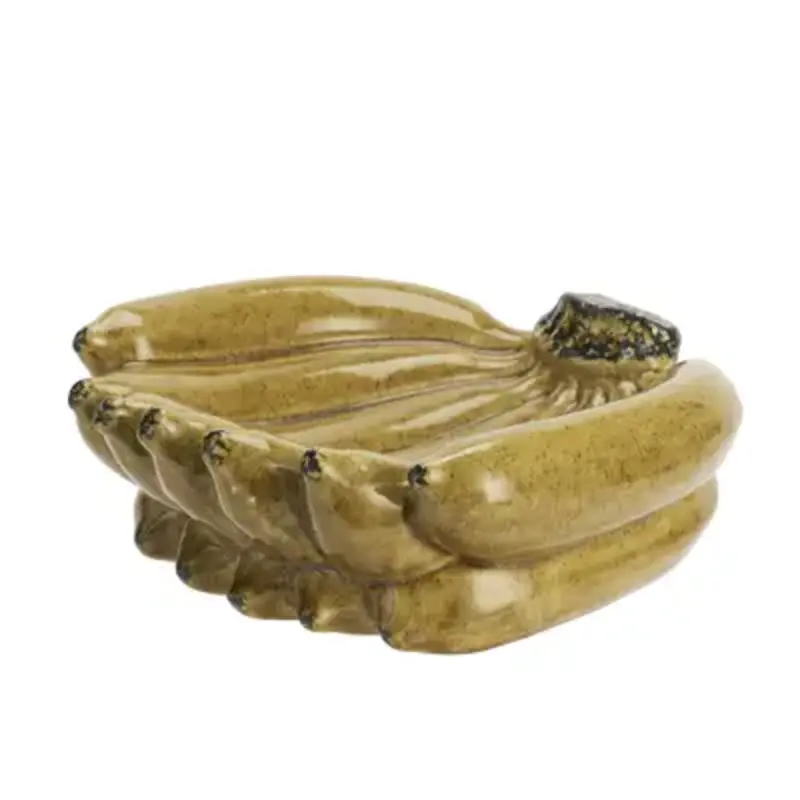 Madam Stoltz-collectie Dienblad met bananenmotief Geel