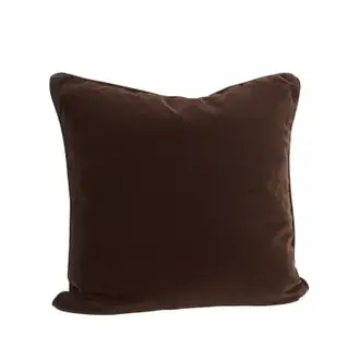 Madam Stoltz Velvet kussenhoes Donkerbruin