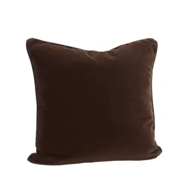 Madam Stoltz-collectie Velvet kussenhoes Donkerbruin