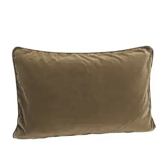 Madam Stoltz Velvet kussenhoes Donker taupe