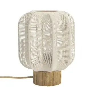 Madam Stoltz Cotton rope table lamp Gebroken wit, naturel