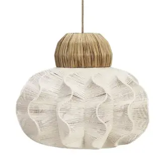 Madam Stoltz Cotton rope ceiling lamp Gebroken wit, naturel