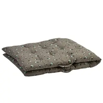 Madam Stoltz Printed katoenen bankmatras Grijs, kaki, turquoise, blauw
