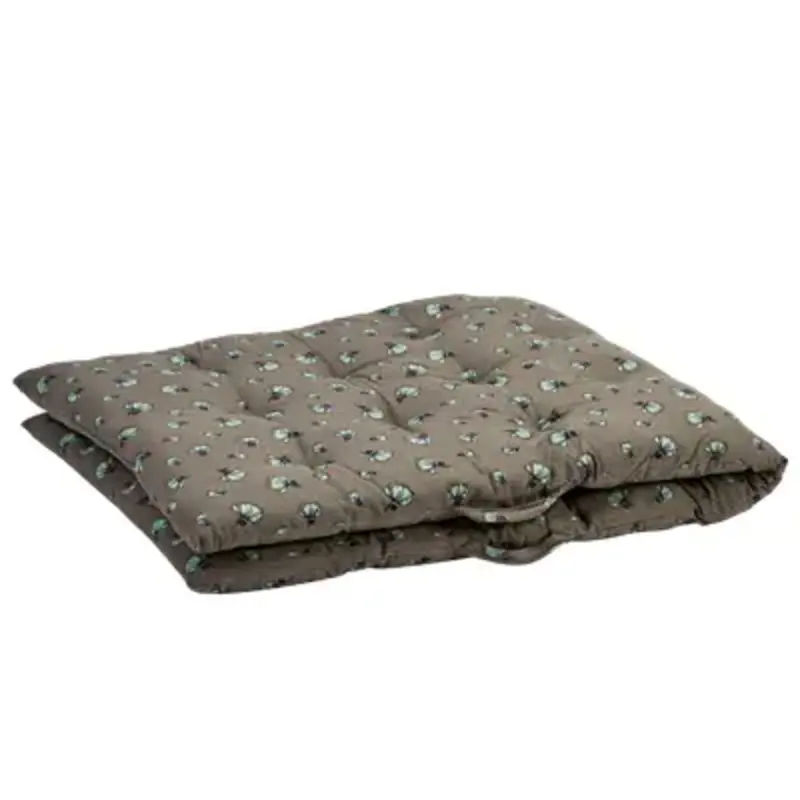 Madam Stoltz-collectie Katoenen bankmatras met print Grijs, kaki, turquoise, blauw