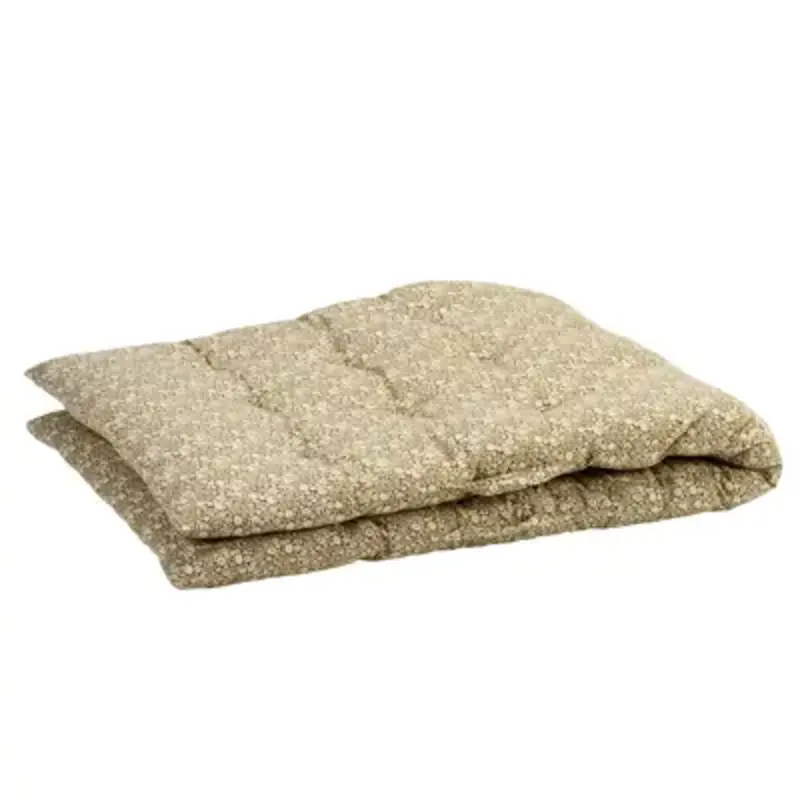 Madam Stoltz-collectie Katoenen bankmatras met print Karamel, gebroken wit