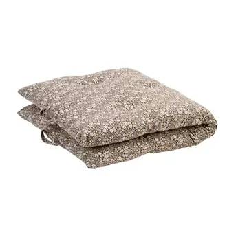 Madam Stoltz Printed katoenen matras Kastanjebruin, gebroken wit