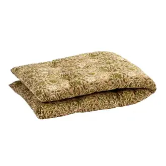 Madam Stoltz Printed katoenen matras Roze, olijfgroen, gebroken wit, kaki