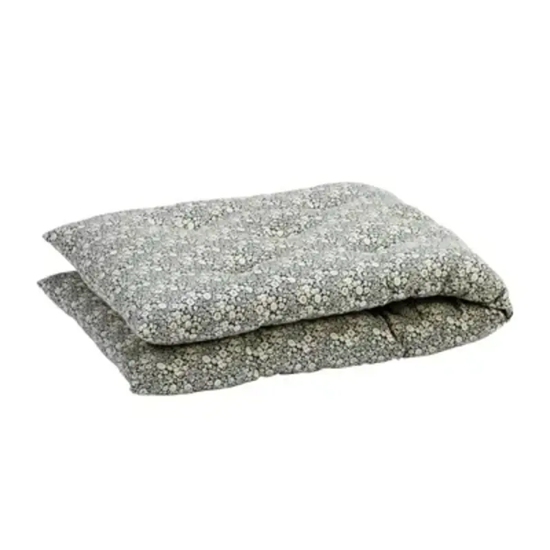 Madam Stoltz-collectie Katoenen matras met print Blauw, gebroken wit