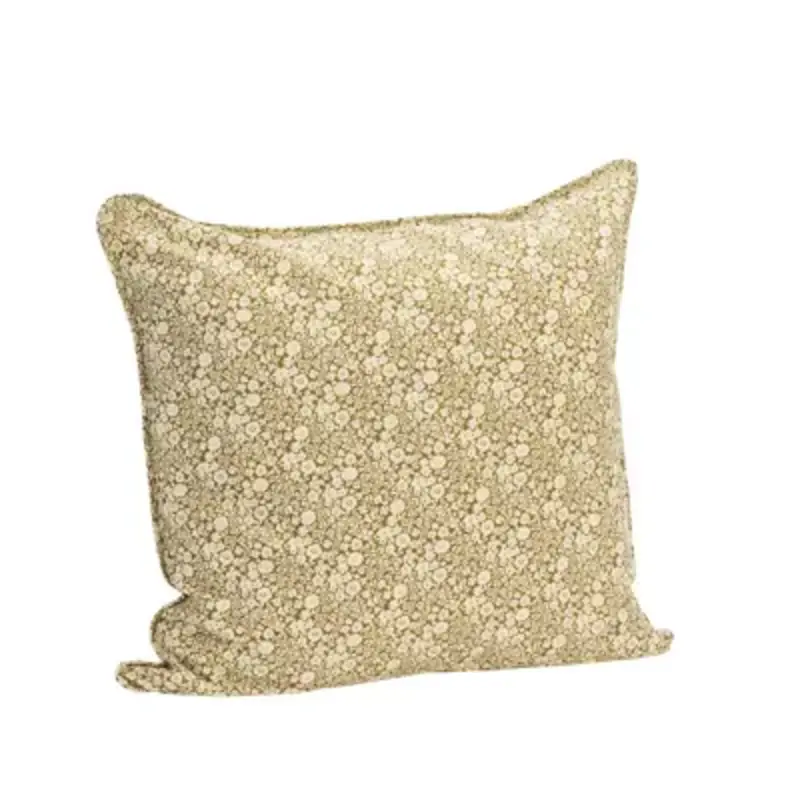 Madam Stoltz-collectie Kussenhoes met print Karamel, gebroken wit