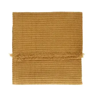 Madam Stoltz Wafelhanddoek met franjes Verbrand oranje