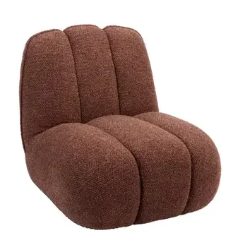 Madam Stoltz Bouclé fauteuil Oud roze