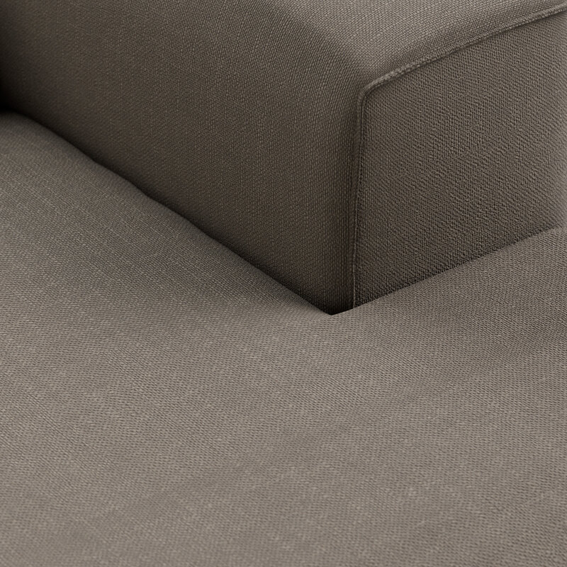HKLIVING-collectie FLAKE bank: element rechts divan, pure, earth