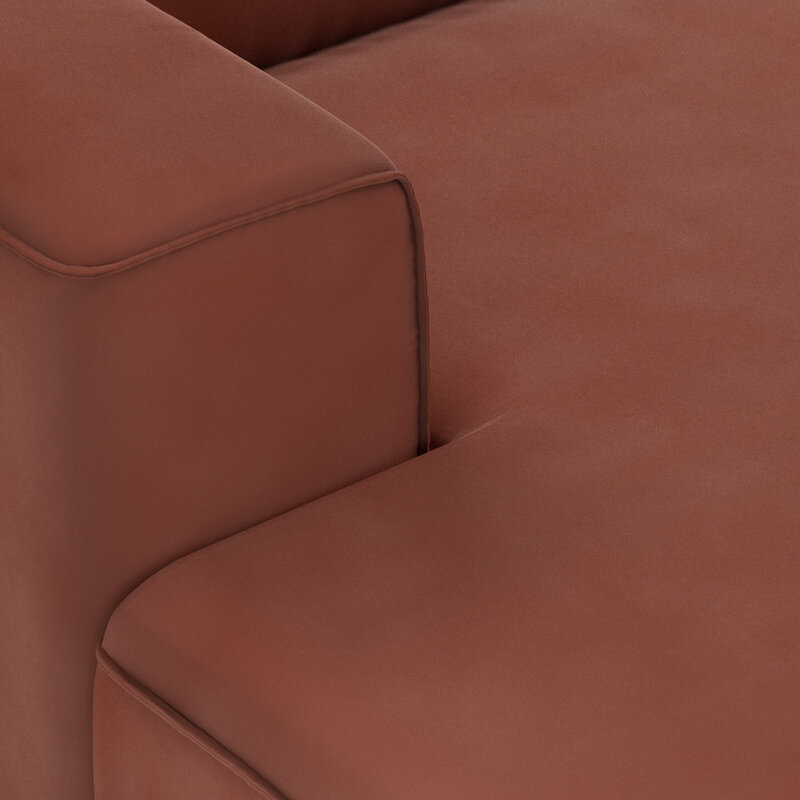 HKLIVING-collectie FLAKE bank: element links divan, royal velvet, magnolia