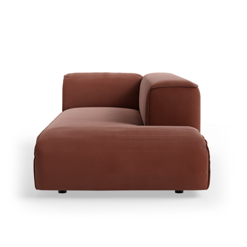 HKLIVING-collectie FLAKE bank: element rechts longchair, royal velvet, magnolia